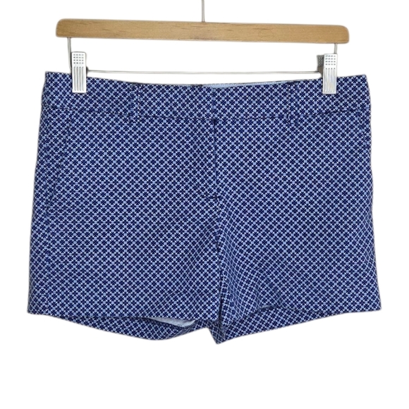 Cynthia Rowley | Blue Print 3.5" Inseam Shorts Size 4 - Picture 1 of 4